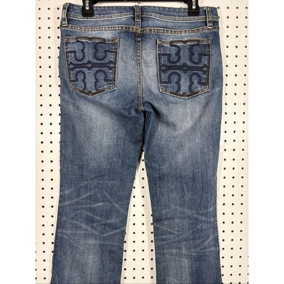 Tory Burch classic Tory boot denim jeans size 28 - Picture 4 of 16